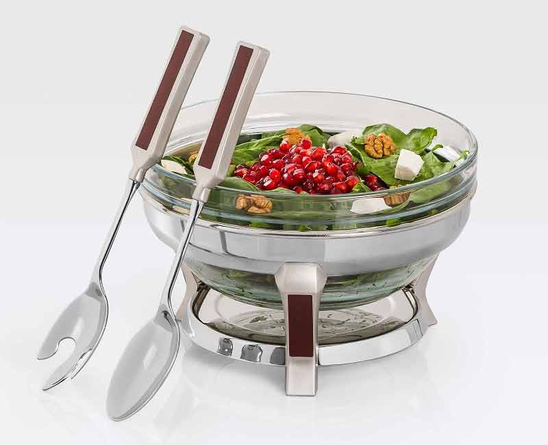 Tak Steel 591T  Wood Design Salad Server Souffle
